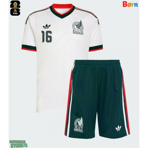 Mexico Julian Quinones #16 Replika Babytøj Udebanesæt Børn VM 2026 Kortærmet (+ Korte bukser)